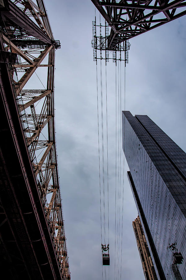 59th Street Bridge Roosevelt Island Tram andHigh Rise Building Photograph by Robert Ullmann