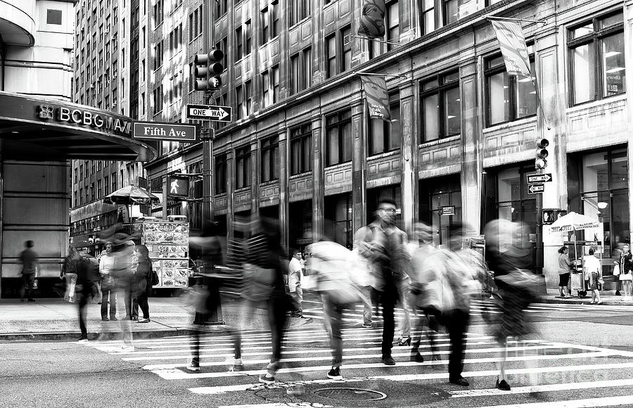 5th Avenue Motion in New York City Photograph by John Rizzuto