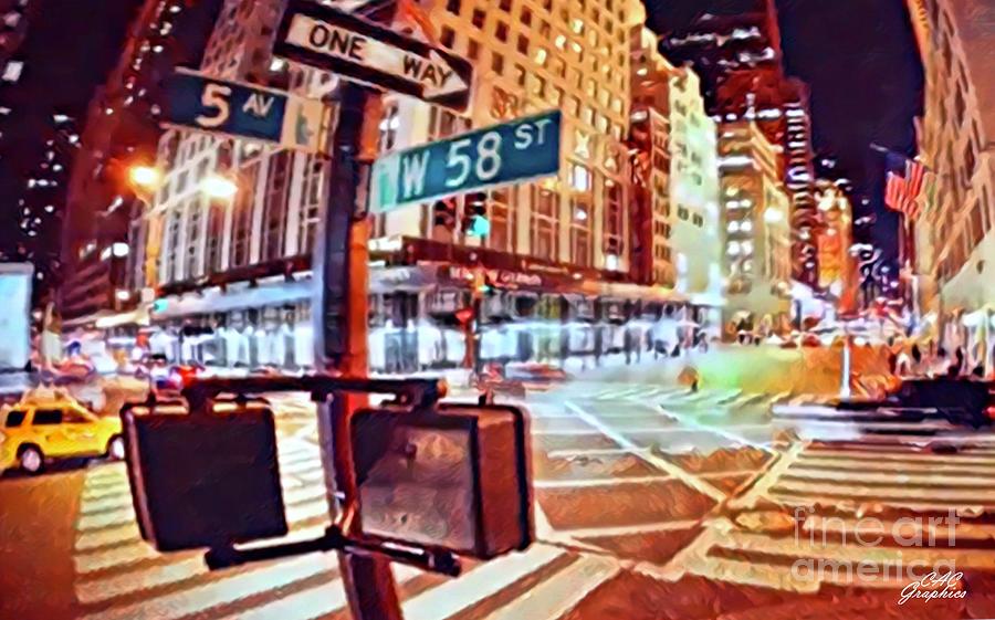 5th Avenue NYC Digital Art by CAC Graphics