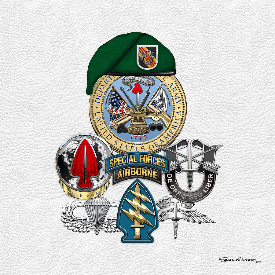5th Special Forces Group Vietnam - Green Berets Special Edition Digital Art by Serge Averbukh