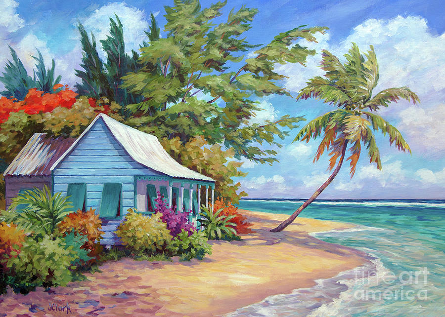 5x7 Cottage At The Waters Edge Painting