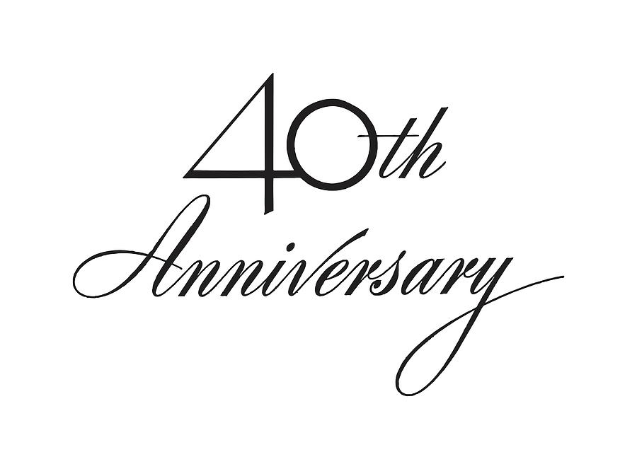 40th Anniversary Drawing by CSA Images - Fine Art America