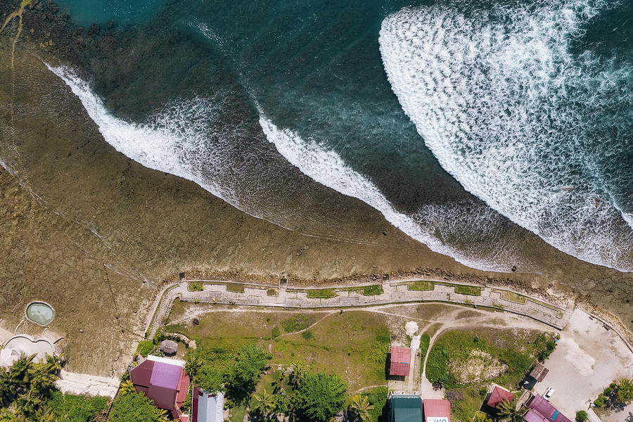 Aerial View Of Sorake Beach, Nias, Indonesia #6 Photograph by Cavan ...