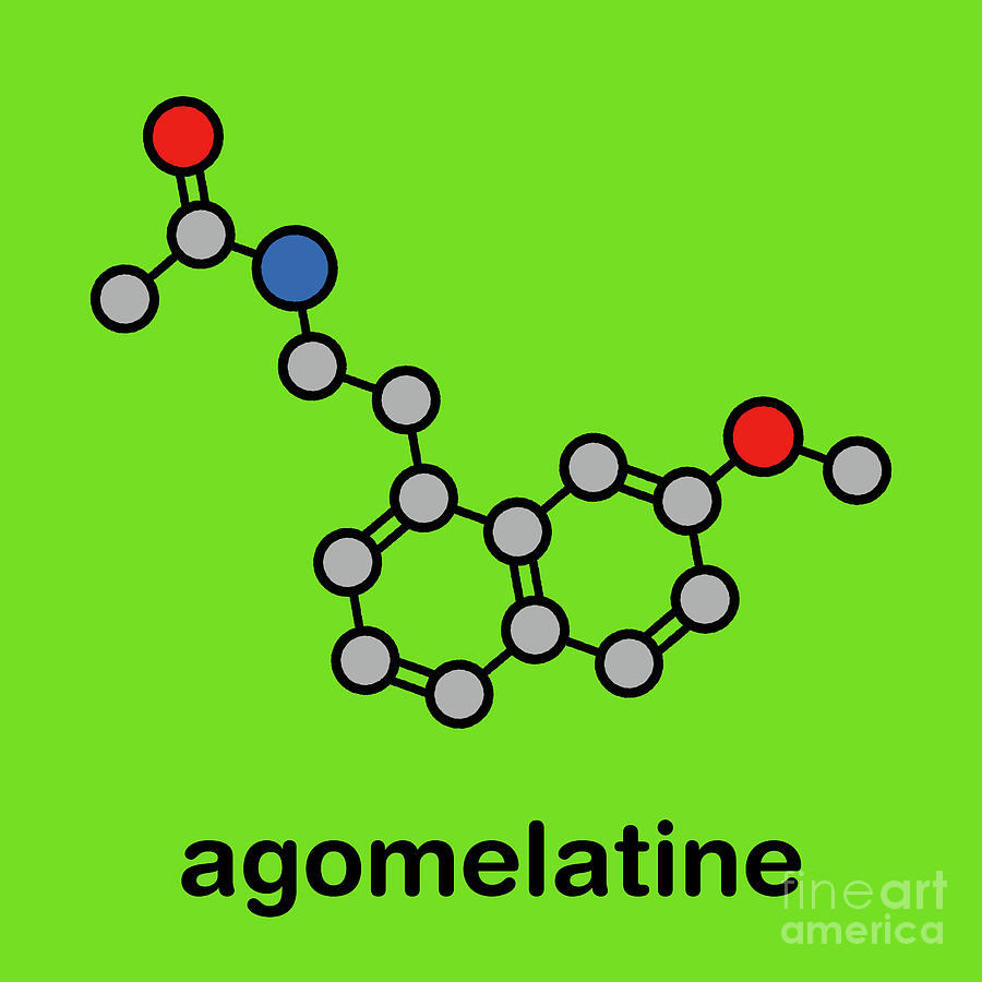 Agomelatine Antidepressant Drug Molecule #6 by Science Photo Library