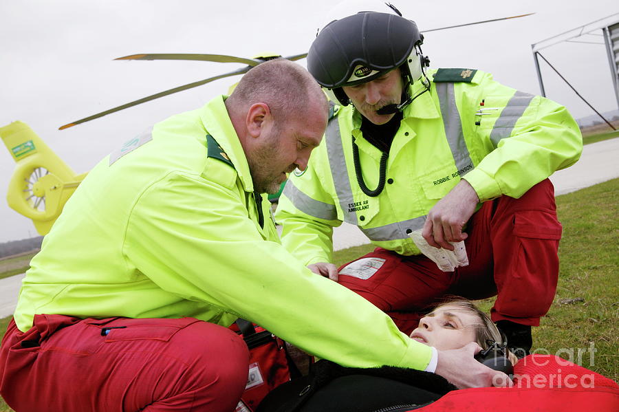 Air Ambulance Treatment #6 Photograph by Michael Donne/science Photo Library