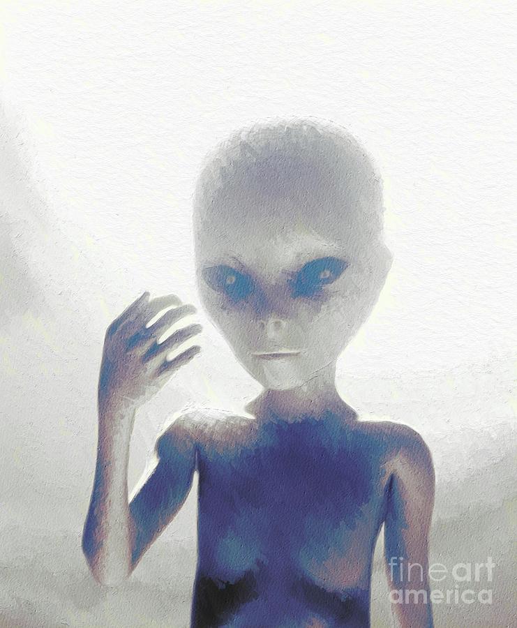 Alien #6 Painting by Esoterica Art Agency