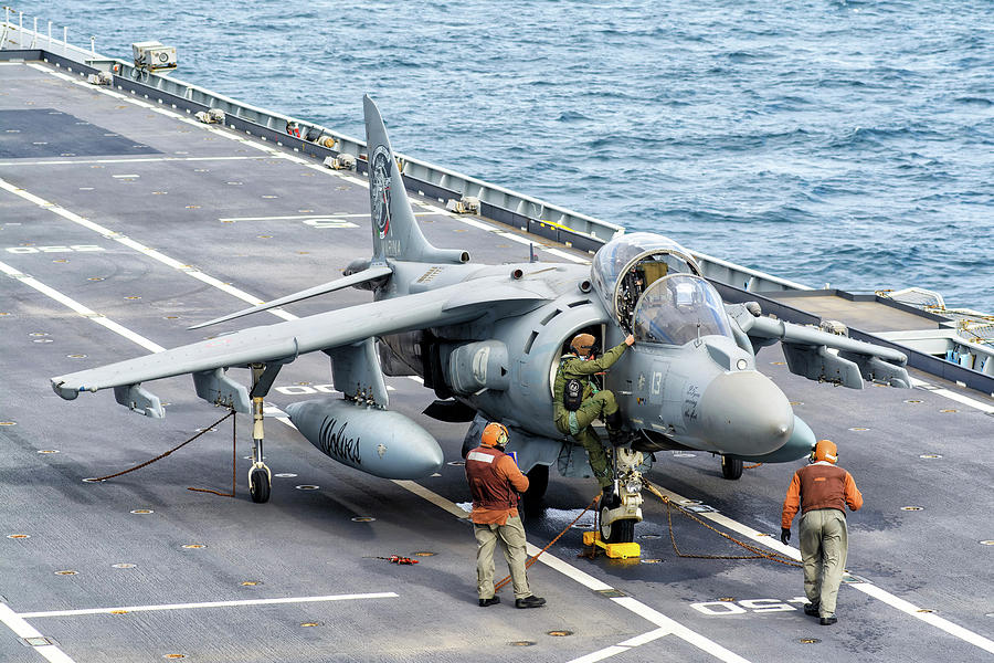 An Av-8b+ Harrier II Jet Aboard #6 Photograph by Daniele Faccioli ...