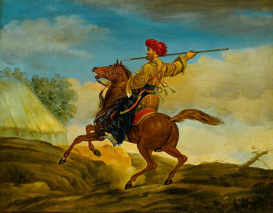  An Ottoman Horseman #6 Painting by MotionAge Designs
