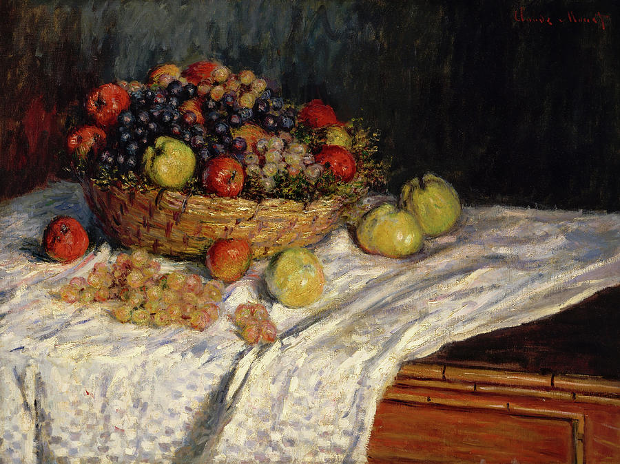 Claude Monet Painting - Apples and Grapes. #6 by Claude Monet