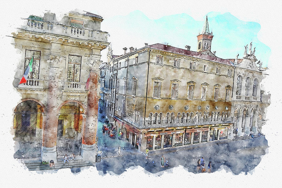 Architecture Argentina Watercolor sketch hand drawn illustration 21258342  Vector Art at Vecteezy