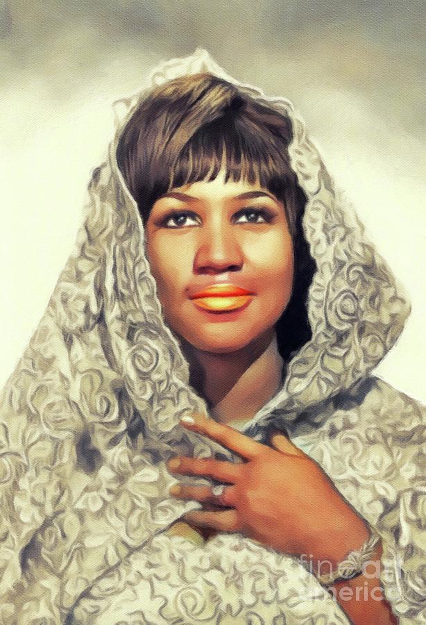 Aretha Franklin, Music Legend #6 Painting by Esoterica Art Agency