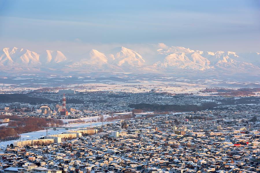 Winter Photograph - Asahikawa, Japan Winter Cityscape #6 by Sean Pavone