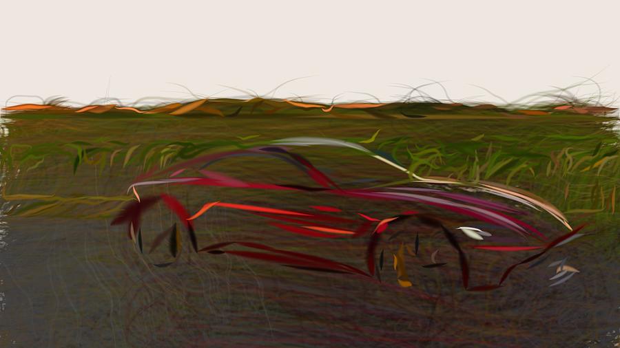 Aston Martin Vantage Drawing #7 Digital Art by CarsToon Concept