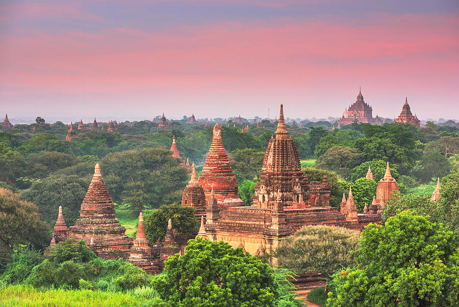 Bagan, Myanmar Ancient Temple Ruins Photograph by Sean Pavone - Fine ...