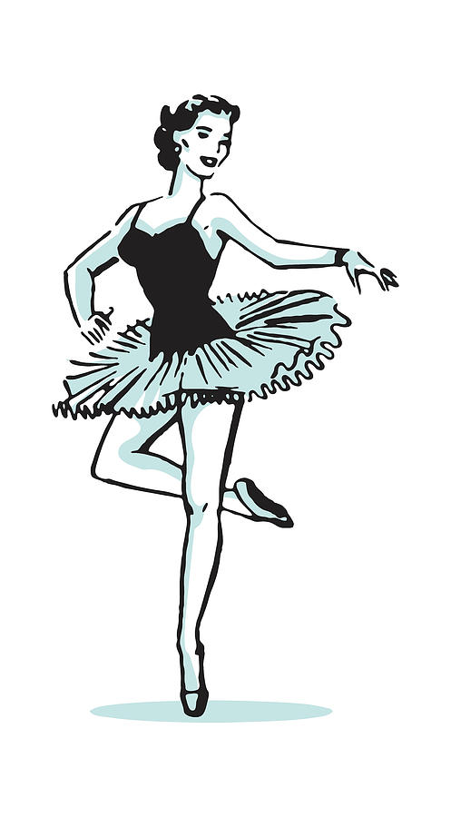 Vintage Drawing - Ballet Dancer #6 by CSA Images