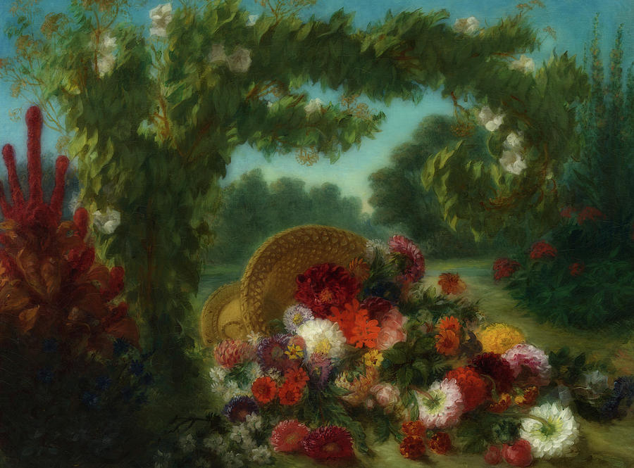 Summer Painting - Basket Of Flowers #6 by Mountain Dreams