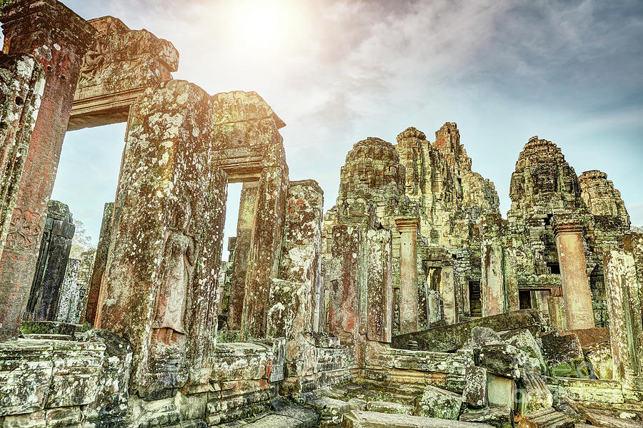 Bayon temple angkor wat unesco world heritage site #6 Photograph by MotHaiBaPhoto Prints