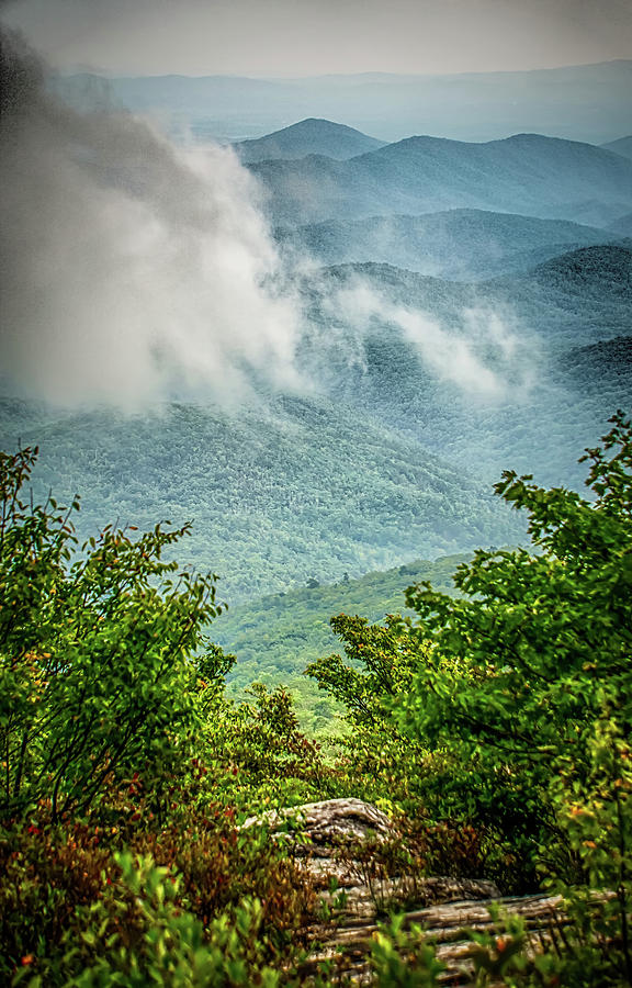 Beautiful Scenic Views At Rought Ridge North Carolina Overlook #6 Photograph by Alex Grichenko
