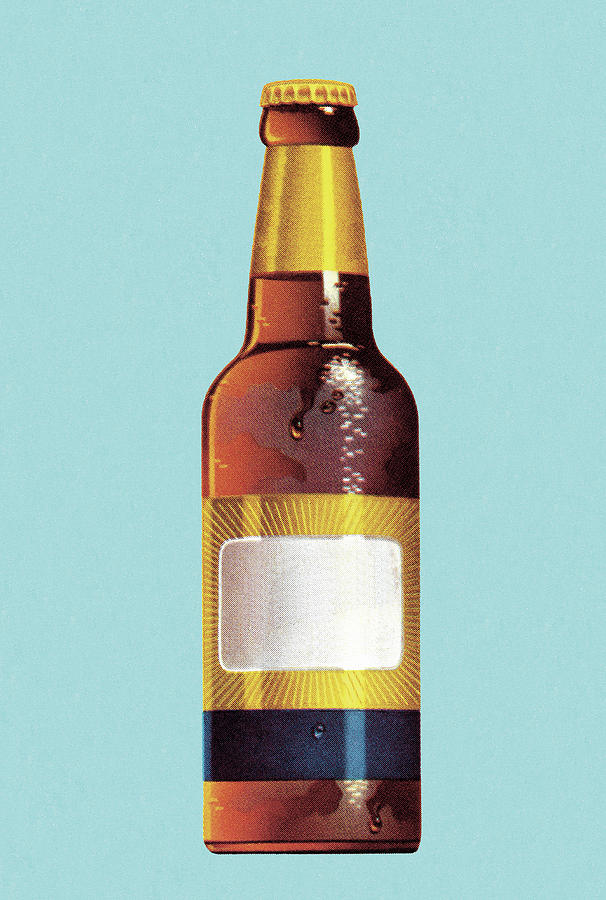 Beer Drawing - Beer Bottle #6 by CSA Images