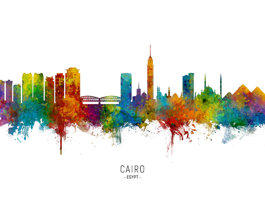 Cairo Egypt Skyline #6 Digital Art by Michael Tompsett