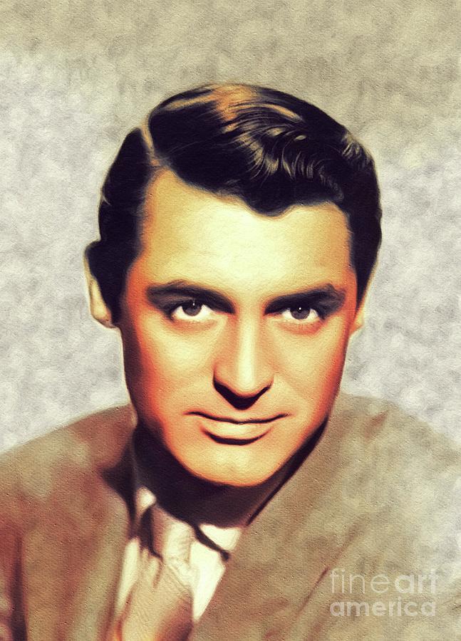Cary Grant, Vintage Movie Star Painting by Esoterica Art Agency - Fine ...