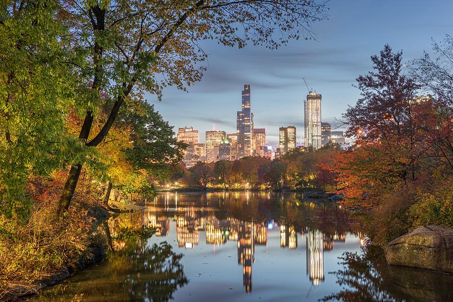 Fall Photograph - Central Park During Autumn In New York #6 by Sean Pavone
