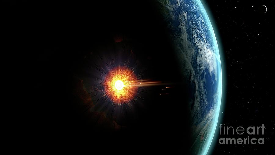 Chicxulub Asteroid Impact Photograph By Mark Garlick/science Photo ...