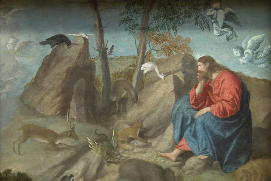 Christ in the Wilderness #6 Painting by Moretto da Brescia