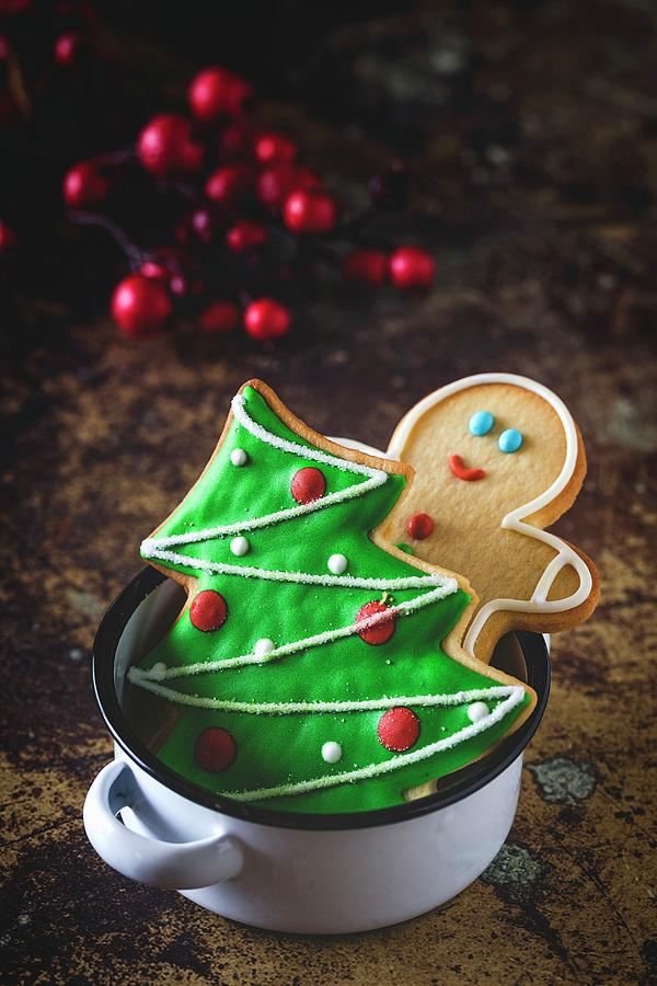 Christmas Cookies On Wooden Table #6 Photograph by Eduardo Lopez Coronado