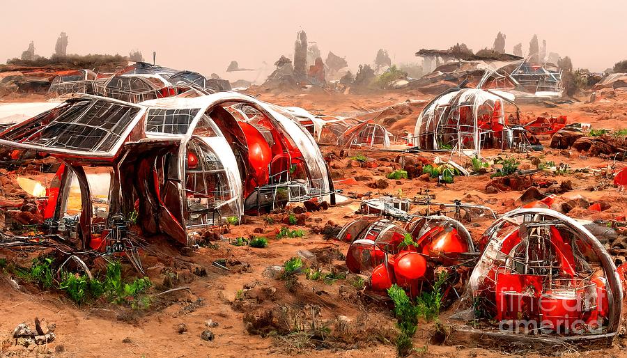 Colony On Mars Photograph by Richard Jones/science Photo Library - Fine ...