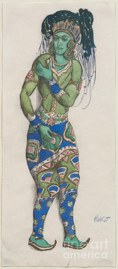 Costume Design For The Ballet Blue God #6 Drawing by Heritage Images