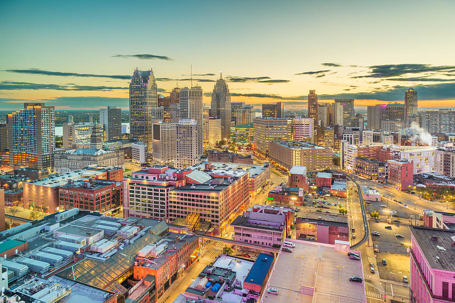 Detroit, Michigan, Usa Downtown Skyline #6 Photograph by Sean Pavone ...