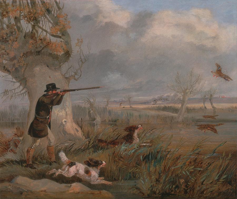 Bird Painting - Duck Shooting by Henry Thomas Alken