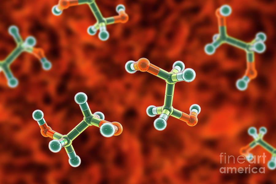 Ethylene Glycol Molecule #6 by Science Photo Library