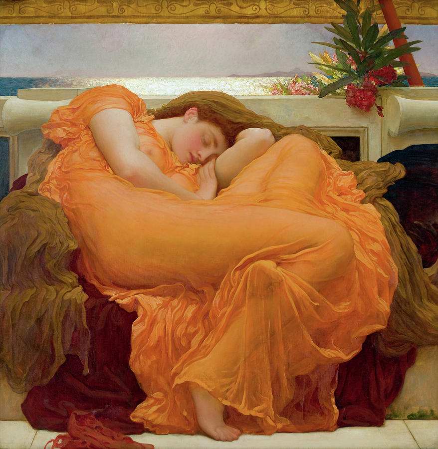 Frederic Leighton Painting - Flaming June #6 by Frederic Leighton