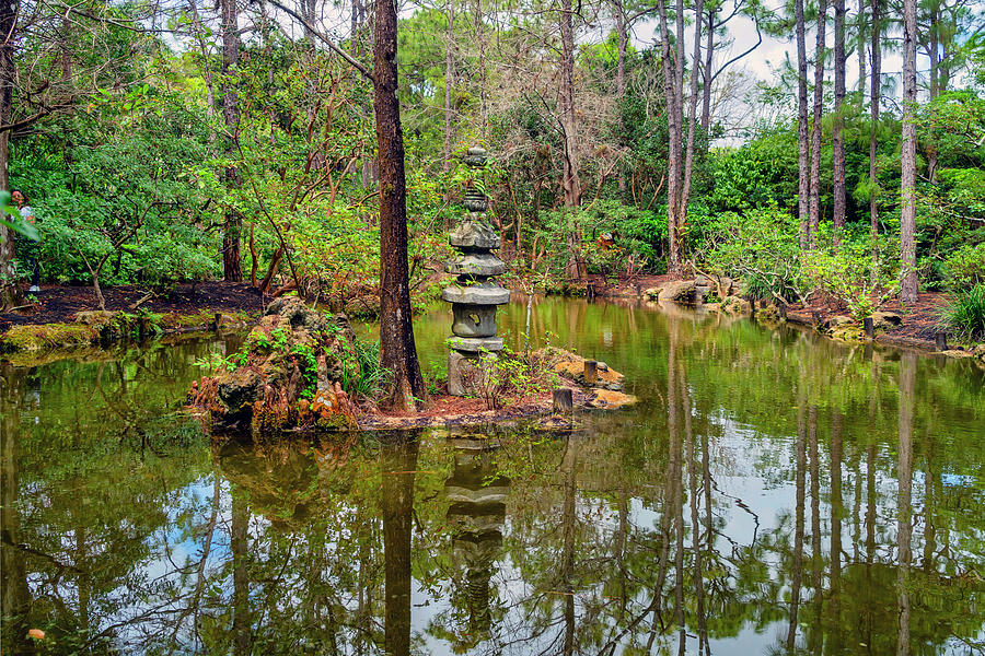 Florida, South Florida, Delray Beach, Morikami Japanese Gardens #6 Digital Art by Laura Zeid