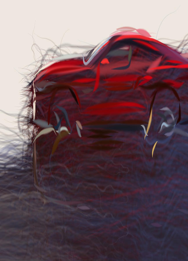 Ford Mustang Gt Coupe Drawing Digital Art by CarsToon Concept - Fine ...