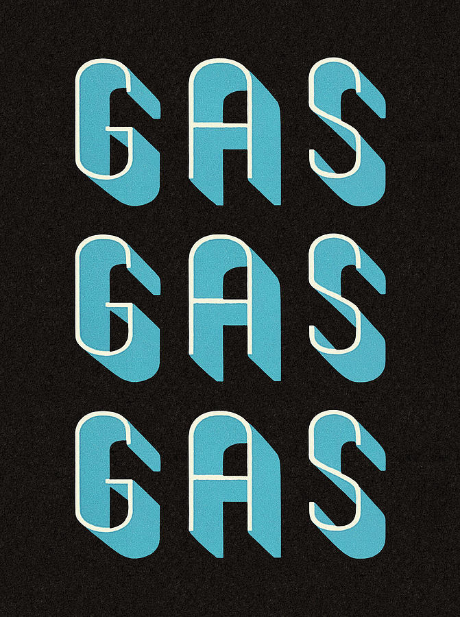Typography Drawing - Gas #6 by CSA Images