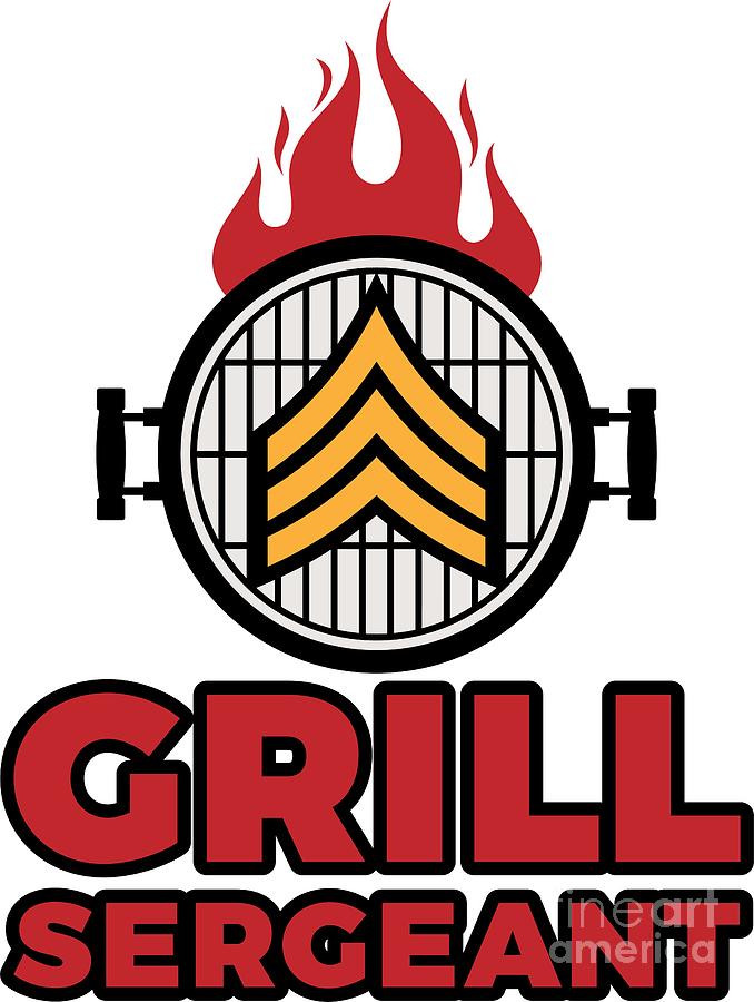 Summer Digital Art - Grill Sergeant Barbecue BBQ Grilling Meat #6 by Mister Tee