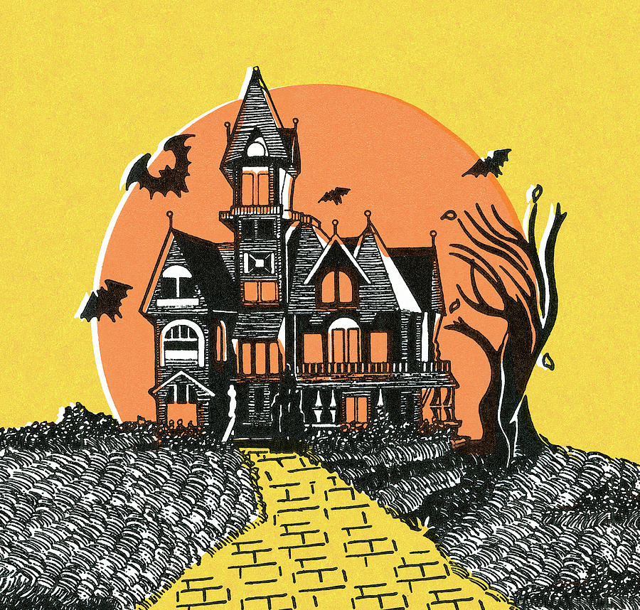 halloween how to draw easy haunted house  Clip Art Library