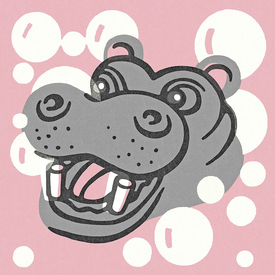 Hippopotamus Drawing - Hippopotamus #6 by CSA Images