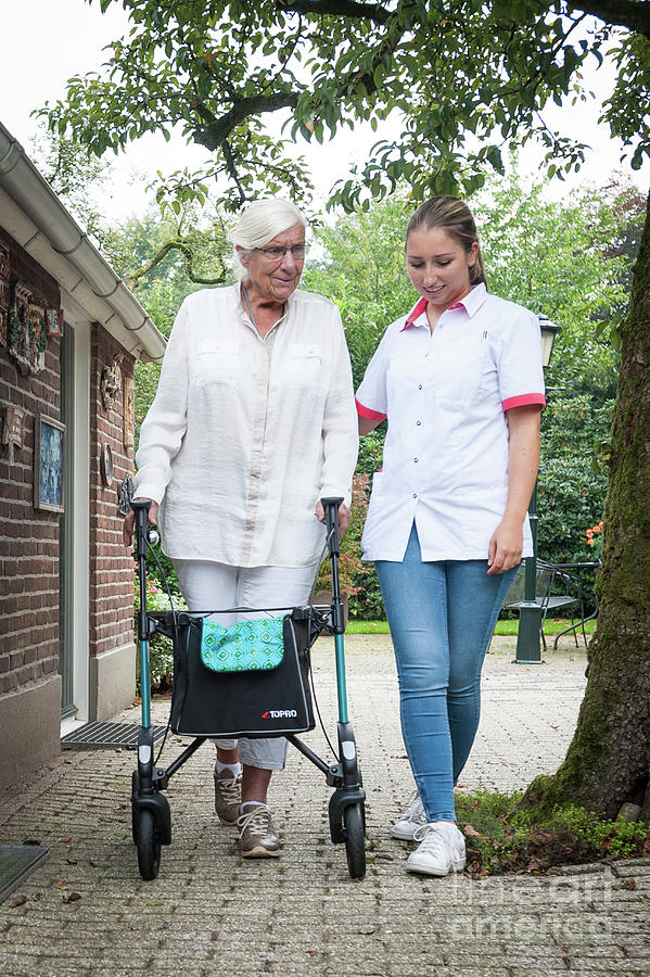 Home Care Nursing #6 Photograph by Arno Massee/science Photo Library