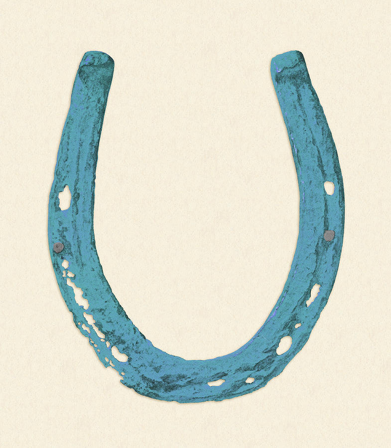 Vintage Drawing - Horseshoe #6 by CSA Images