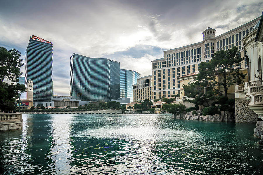 Hotels And City Skyline In Las Vegas Nevada #6 Photograph by Alex Grichenko