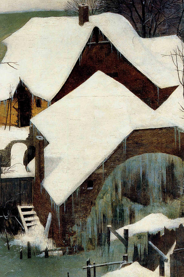 Hunters in the Snow Detail Painting by Pieter Bruegel the Elder Fine Art America