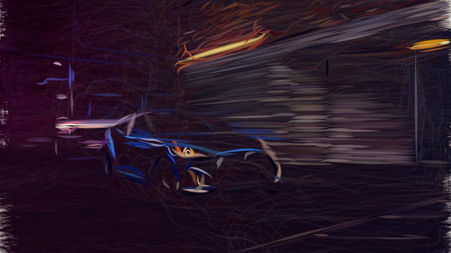 Hyundai Veloster Draw #7 Digital Art by CarsToon Concept