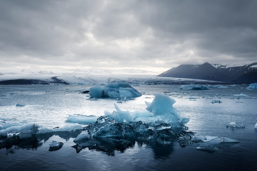 Nature Photograph - Icebergs In Jokulsarlon Glacial Lagoon #6 by Ivan Kmit