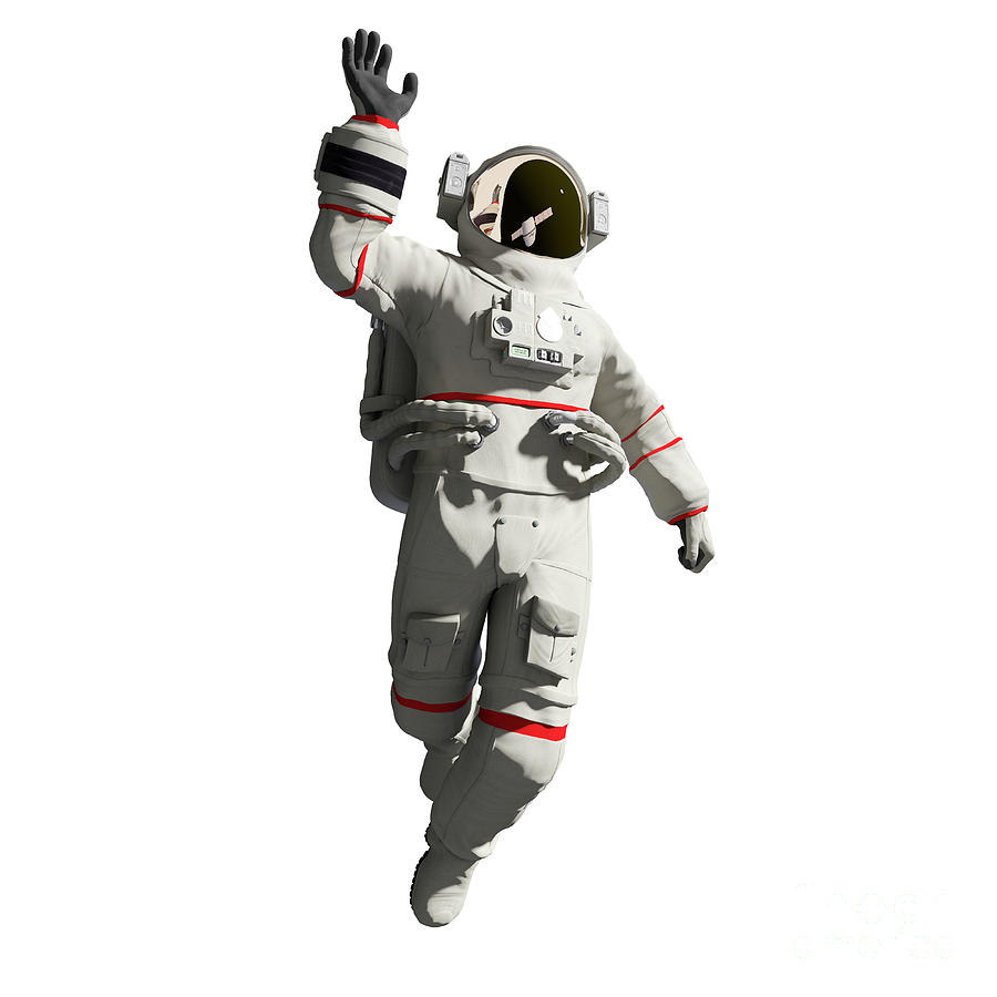 Spaceman taking a selfie, illustration - Stock Image - C050/8971 - Science  Photo Library