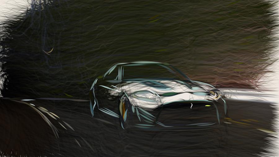Jaguar XKR S GT Drawing #7 Digital Art by CarsToon Concept