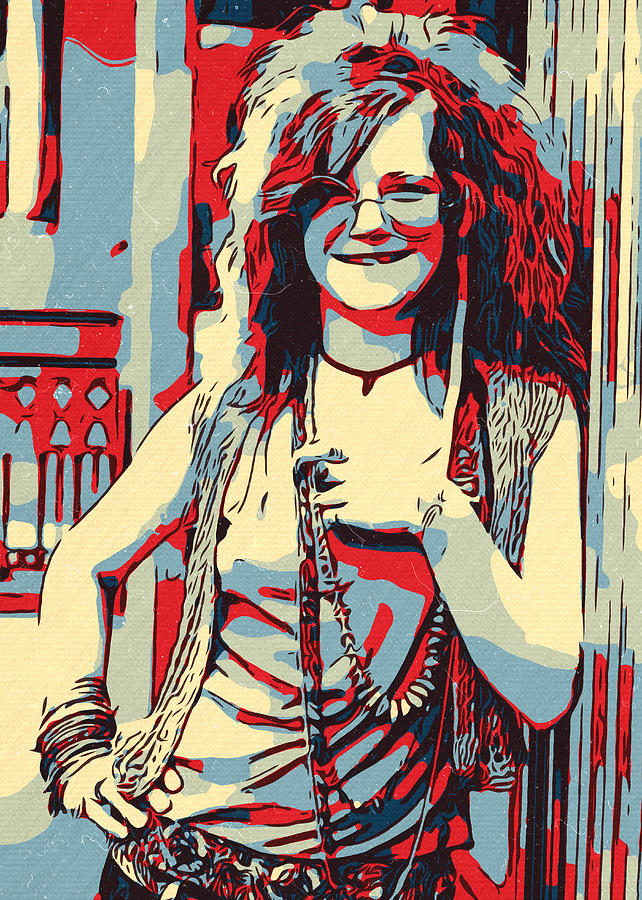 Janis Joplin Artwork Painting by Taoteching Art